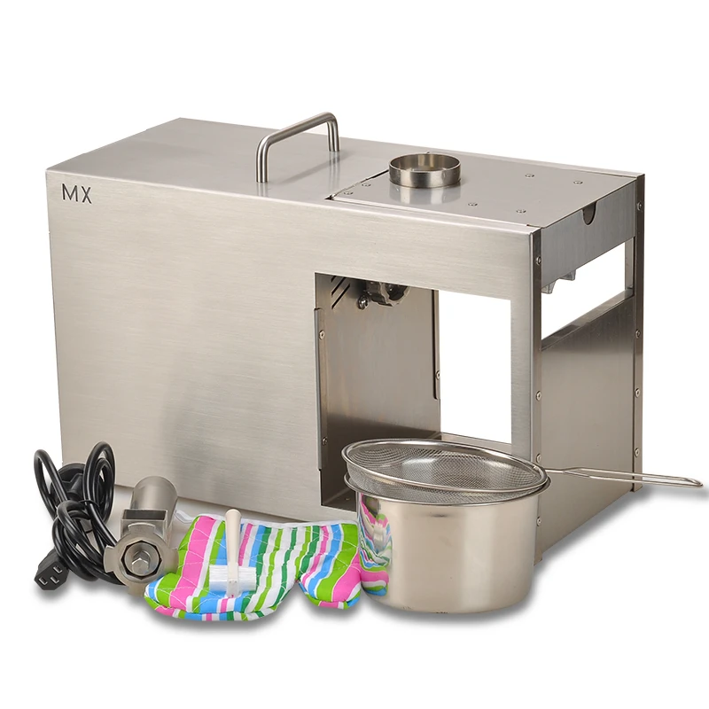 

220V Commercial small-scale automatic multifunctional Stainless steel oil press Home hot and cold oil expeller 1500W Y