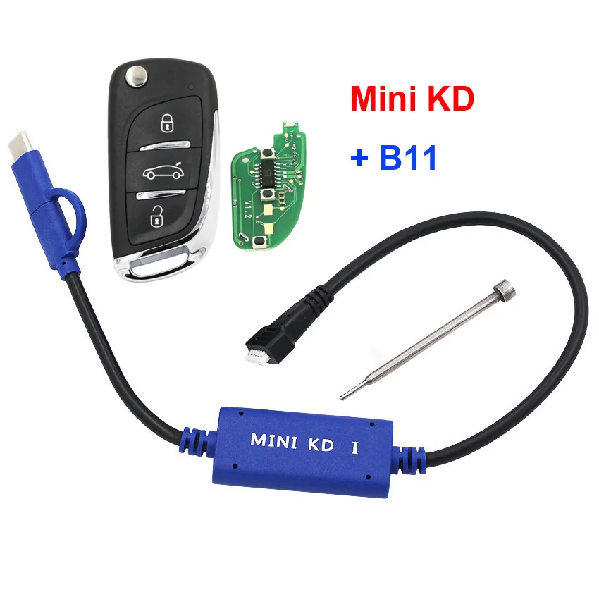 MINIKD with B11 Мини KD удаленный генератор ключей Поддержка Android сделать более 1000 автоматических пультов, похожих на KD900 с B01-3-LB B02 B11 B12-4 - Цвет: MINIKD with B11