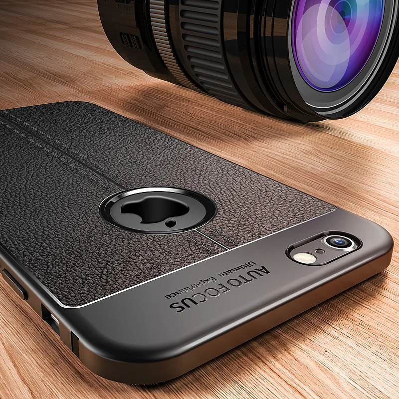 

XBXcase Soft TPU Silicone Case For iPhone 6 6S 5 5S SE Leather Texture Protection Cover Case for iPhone 7 8 Plus X Xs Max XR XS
