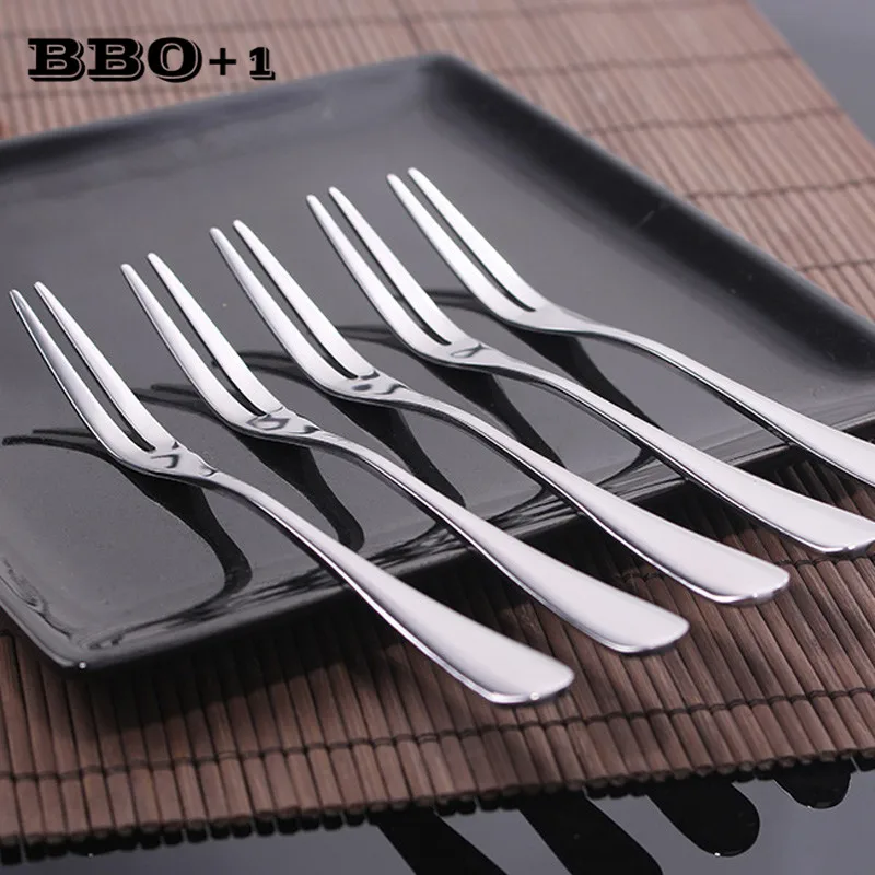 5pcs/sets Stainless Steel Fruit Fork Vintage Salad Small Fork