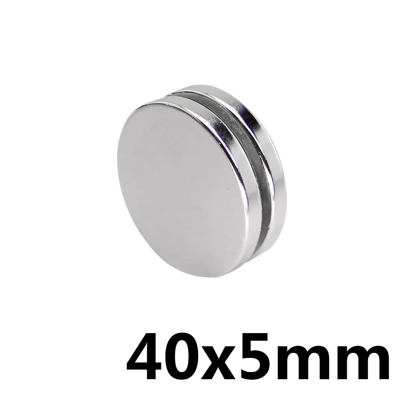 

10Pcs Sheet 40mm X 5mm Disc Strong Neodymium Magnet 40x5mm Rare Earth Permanent magnetic Strong 40*5mm 40x5 Big Round Magnets