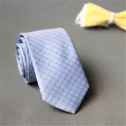 Mantieqingway 7 см праздничная одежда деловой костюм галстуки для мужчин свадьба аксессуары Повседневная горошек галстук синий шеи галстук бренд