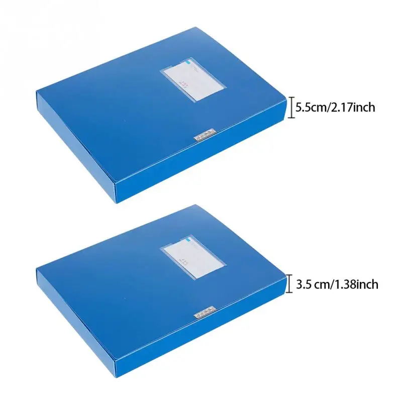 

A4 Lightweight File Box Document Protection and Preservation 3.5cm/5.5cm Thick File Case Portable Business Organizer Storage Box