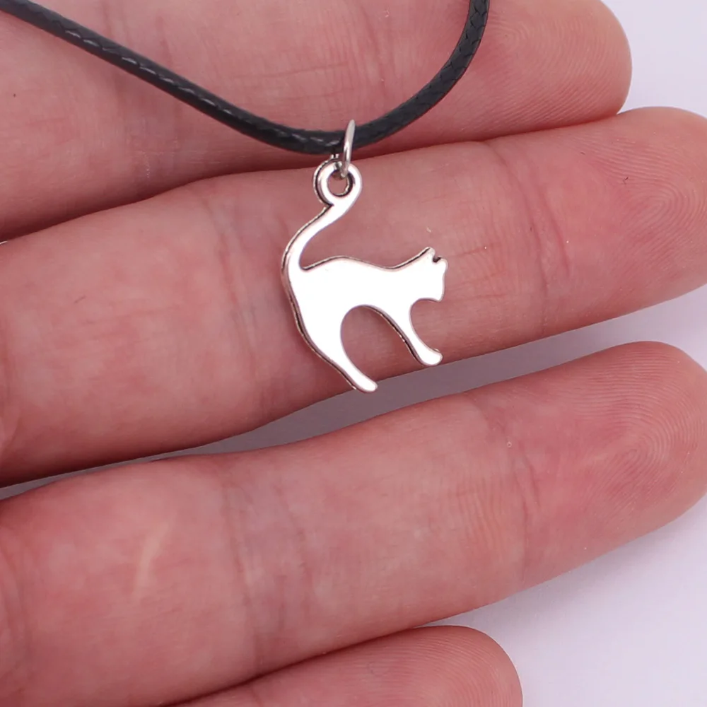 

hzew cute simple cat pendant necklace