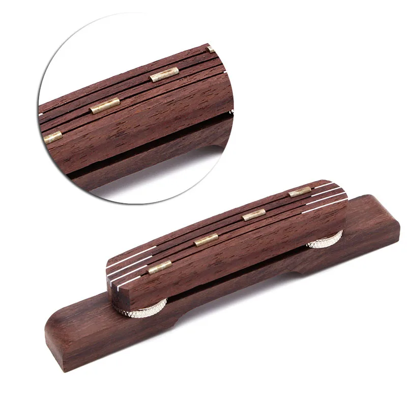 

1PC Guitar Parts Durable Rosewood Guitar Bridge Mandolin Bridge For Hofner Bass Guitar Adjustable