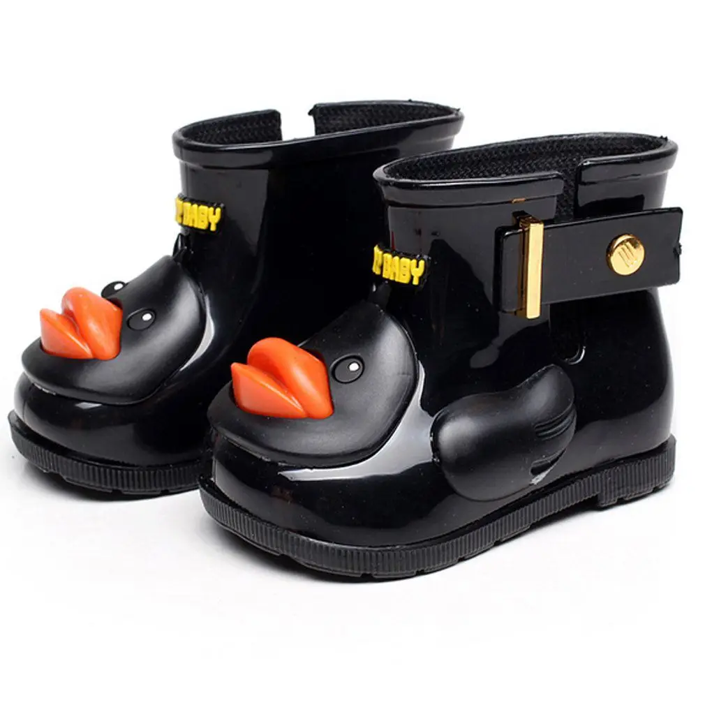 Clearance Toddler Kids Baby Waterproof Rain Shoes Anti-Slip Durable Rubber Boots Cartoon Duck Water Shoes