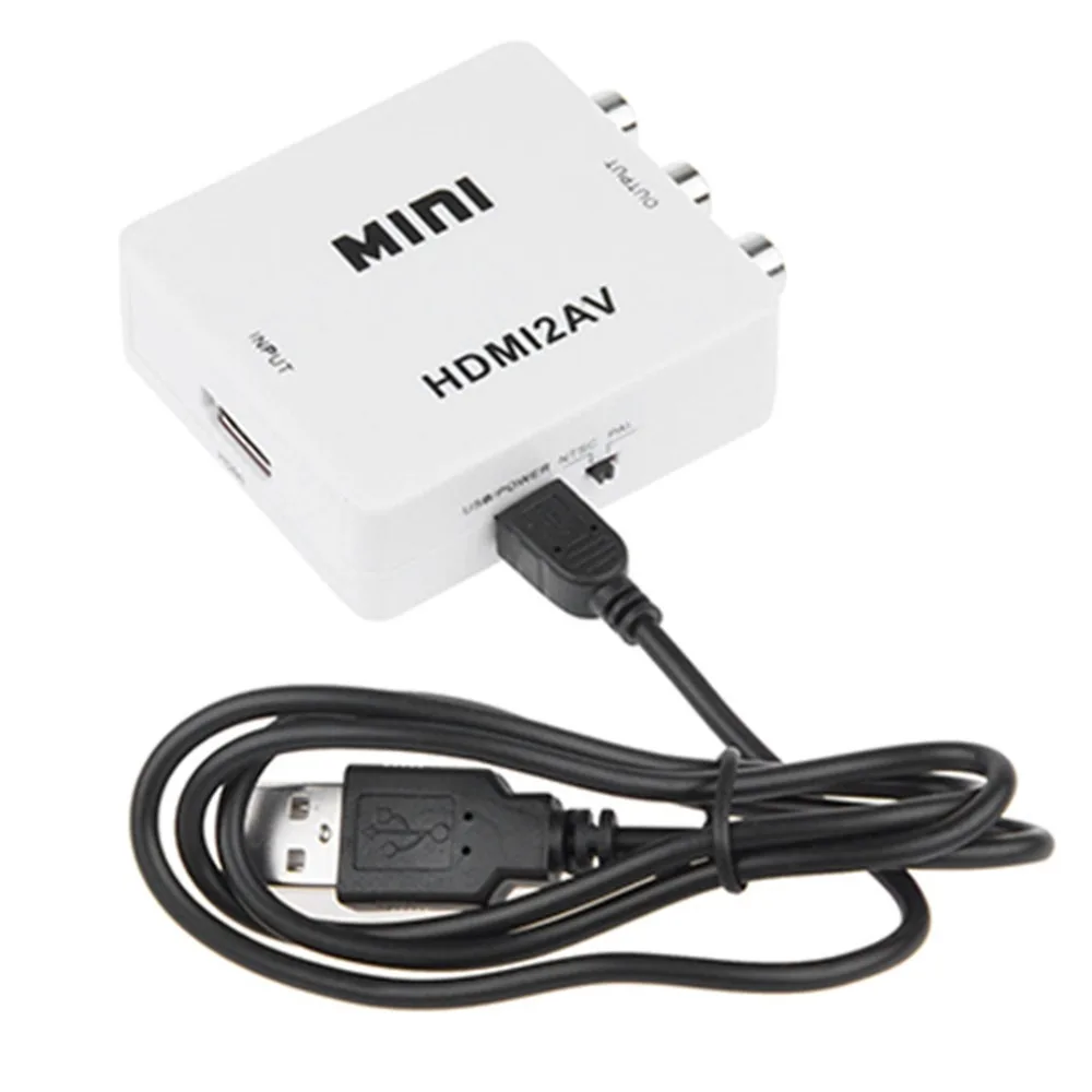 2018 Newestest качество мини HDMI к Мини Композитный CVBS RCA AV видео конвертер адаптер