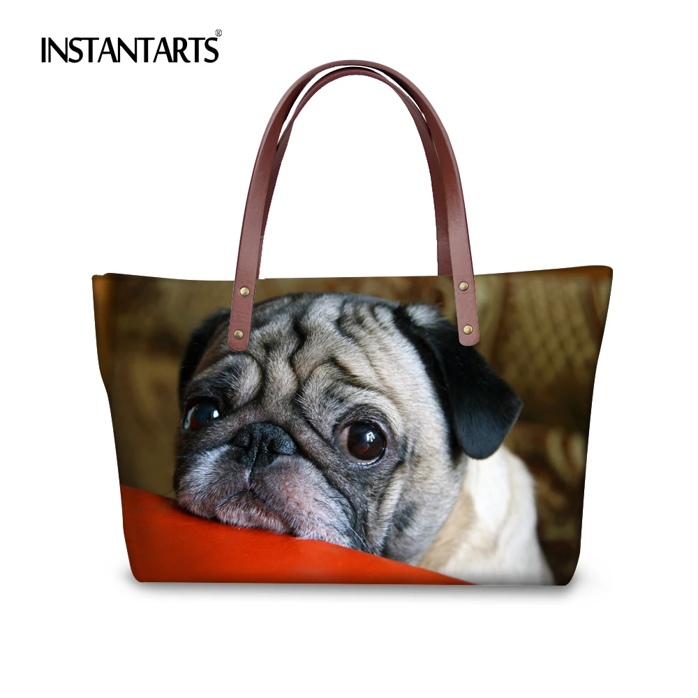 Buy INSTANTARTS Women Tote Shoulder Bags Cute Pug Dog