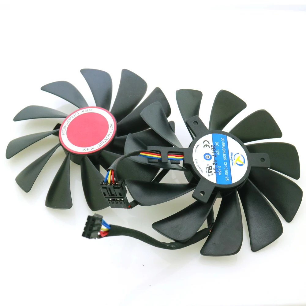 Вентилятор охлаждения для видеокарт XFX RX560D RX570 RX580 4 провода 12 В 0 45a 95 мм 4pin VGA