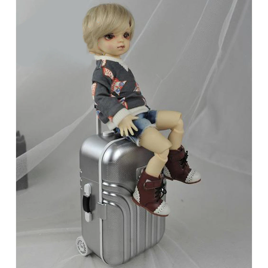 DOLL MINIATURE MINI SUITCASE LOUIS VUITTON STYLE BJD BLYTHE PULLIP  MEADOWDOLLS TONNER SYBARITE DIORAMAS DOLLHOUSE