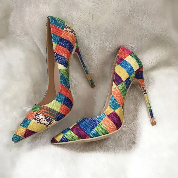Nave Tacones De Cm Calidad Heel La Plataforma Aguja Heel Del Manera Rejilla Punta Mujeres Bombas 10cm 12cm on 12 Zapatos Color Heel Alta Gota 8cm Vestir Slip qEAvxTwH