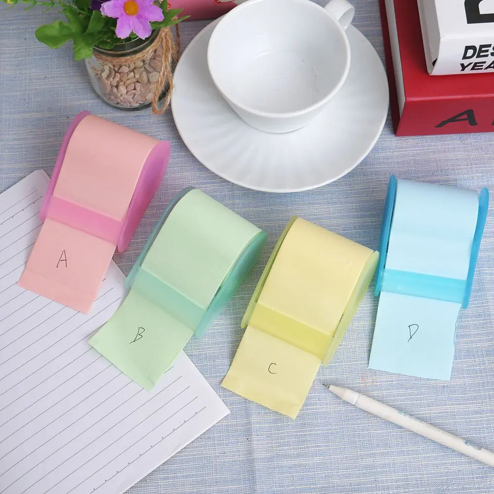 

1 PC Tape Dispenser Formula Fluorescent Paper Sticker Memo Pad Sticky Notes Kawaii Korea Stationery Can Tear Memo Pad