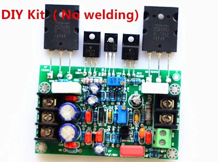 

diy kit mono dx rear amplifier tube 2sa1943 2sc5200 output mono amplifier board adjustable a discrete tube rear amplifier