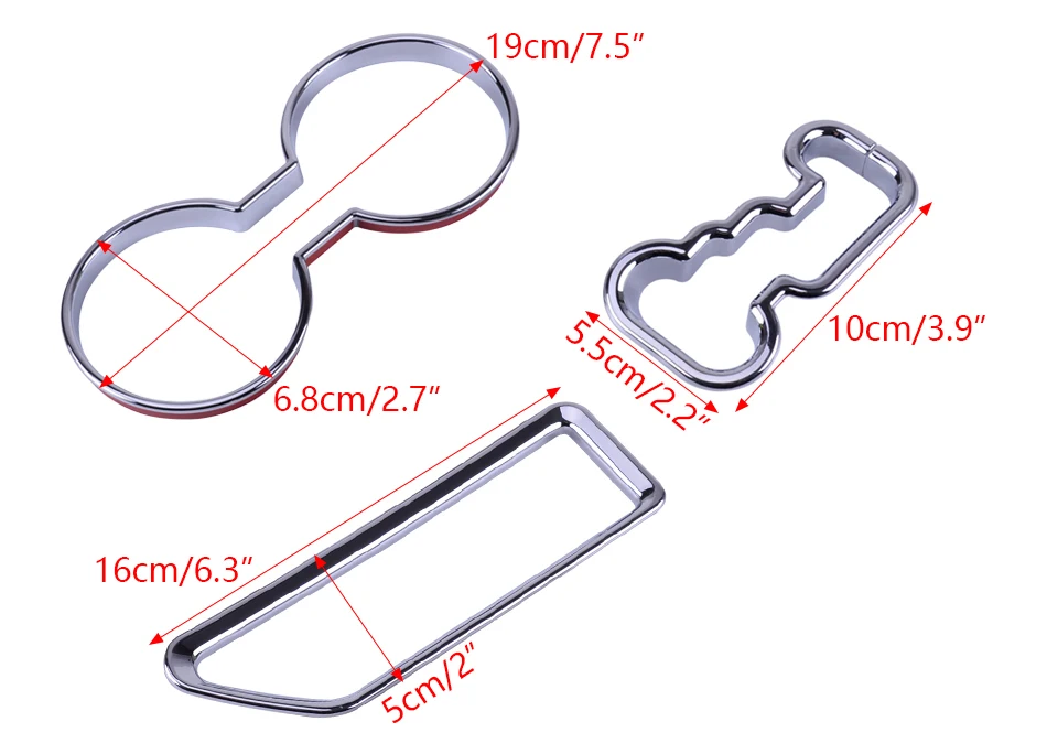 3 шт./компл. держатель стакана воды и ящик для хранения и Шестерни переключения Панель рамки накладка Стикеры подходит для Jeep Compass/Patriot 2011-16