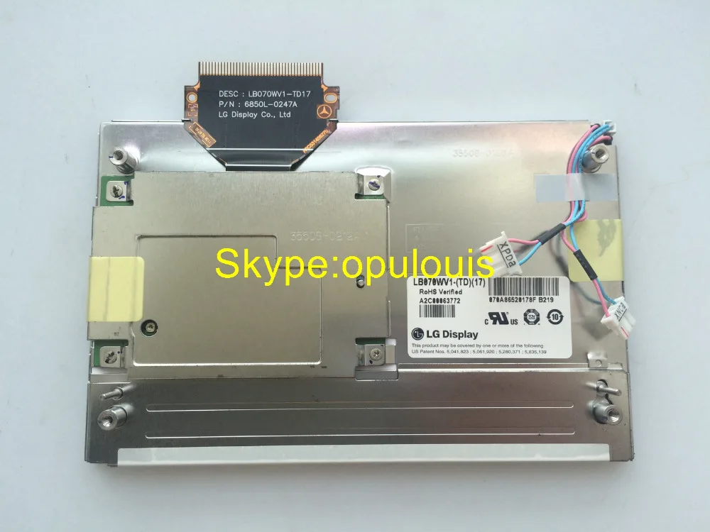 

Brand new 7 inch DISPLAY LB070WV1-TD01 LB070WV1-TD17 LB070WV1(TD)(01) LCD module screen for Mercedes W204 GLK car DVD audio
