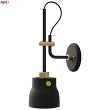 IWHD American Loft Industrial Vintage Wall Lamp Bedroom Living Room Iron Metal LED Wall Light Fixtures Wandlamp Applique Murale spider shaped water pipe wall light fixtures industrial loft style retro vintage wall lamp sconces luminaire applique murale
