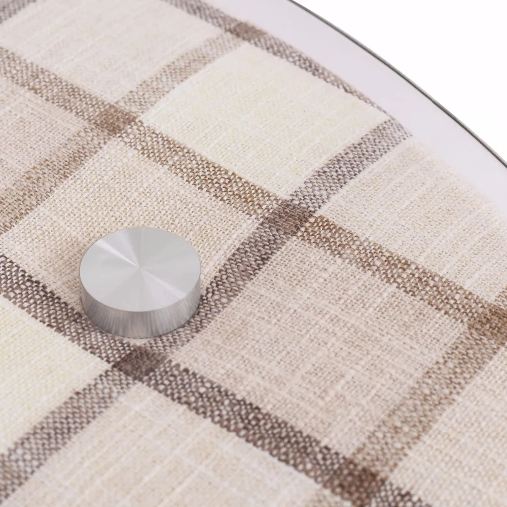 Goplus Round Dining Table Steel Frame Tempered Glass Top Modern Table Wooden Leg Desk Home Decor Kitchen Furniture HW54171