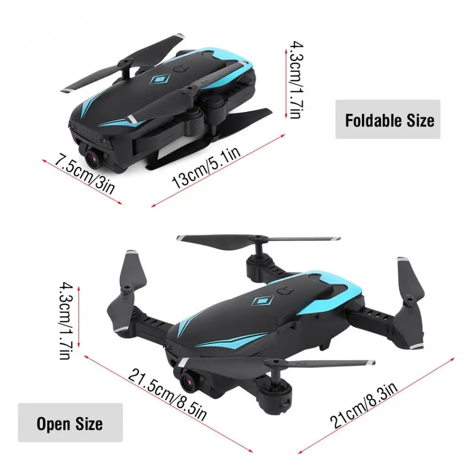 Складной селфи Мини RC Дрон Вертолет FPV Квадрокоптер 2.0MP широкоугольная Wifi камера один ключ возврат Безголовый режим RC Квадрокоптер