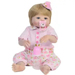 Bebes Кукла реборн 57 см полный корпус силиконовая кукла девочка реборн Детская кукла Ванна игрушка Реалистичная новорожденная Принцесса
