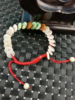 

3 Colors Grade A Jade Coin Bracelet Bangle Chinese Jadeite Handmade 50-60 mm