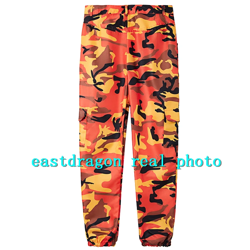 Orange Camouflage Pants Women Sweatpants Purple Pink Camo Pants Pantalon Femme Trousers Cargo Harem Pantalones Mujer -