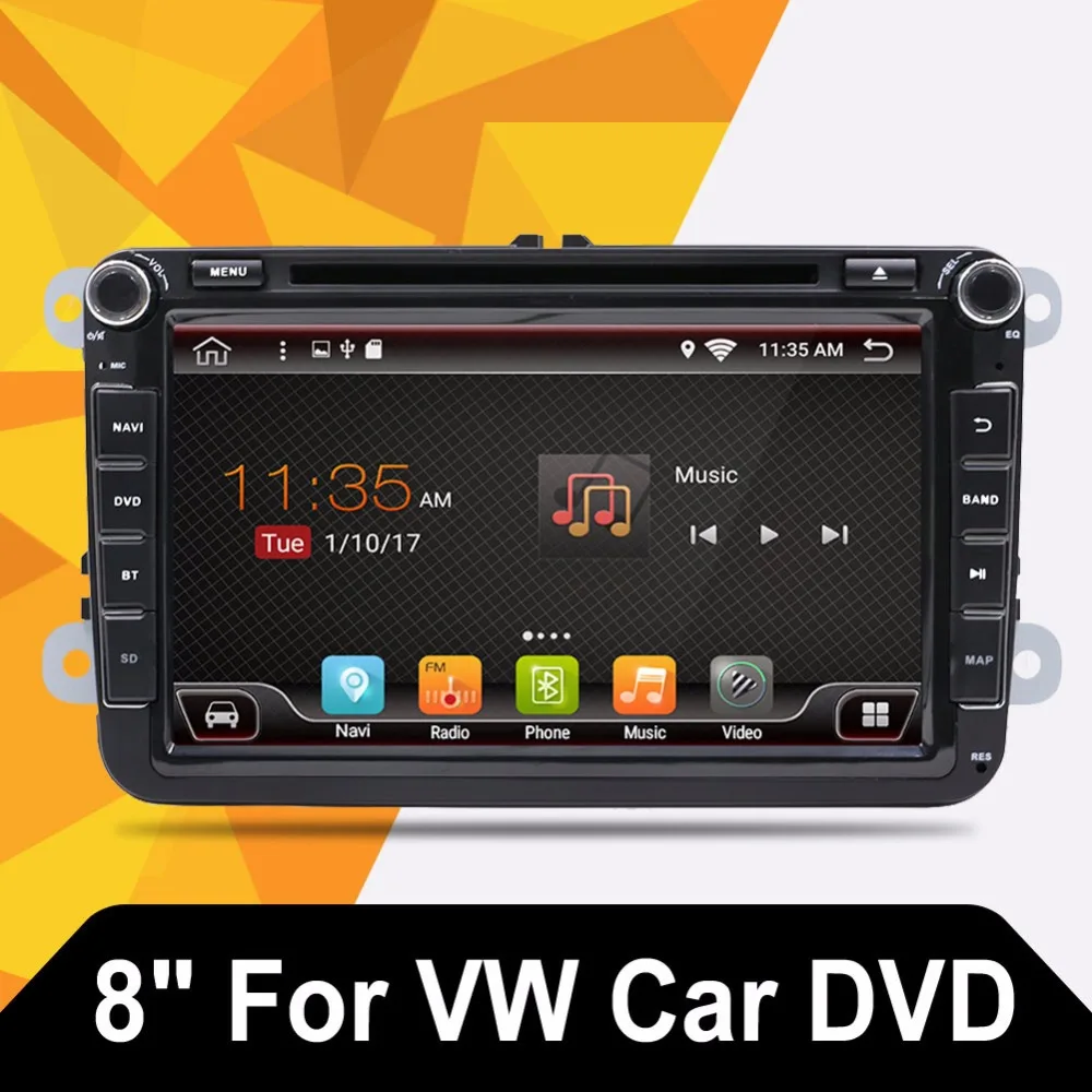 Android 7 1 2 DIN font b Car b font DVD for VW JETTA GOLF MK5