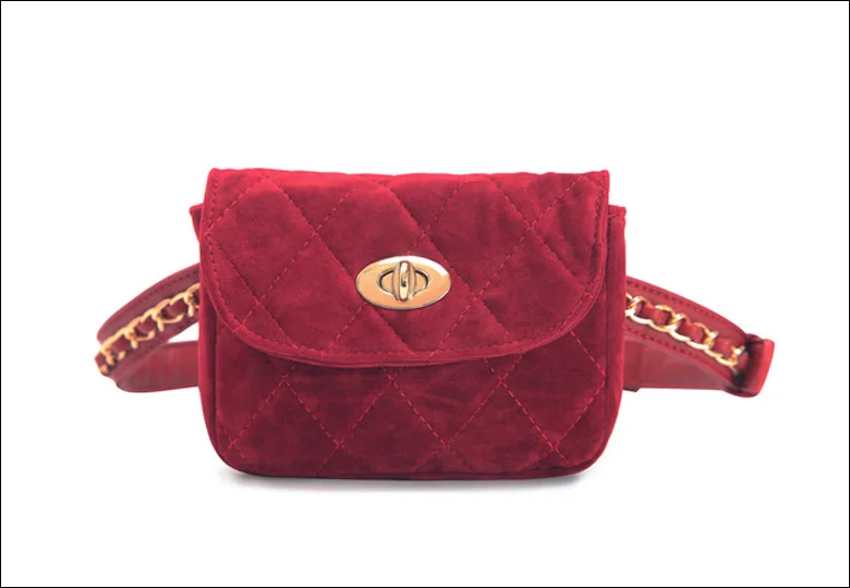 QINRANGUIO поясная сумка для Для женщин Винтаж талии Сумка Высокое качество сумка-кошелек на пояс для путешествия цепи груди мешок телефон