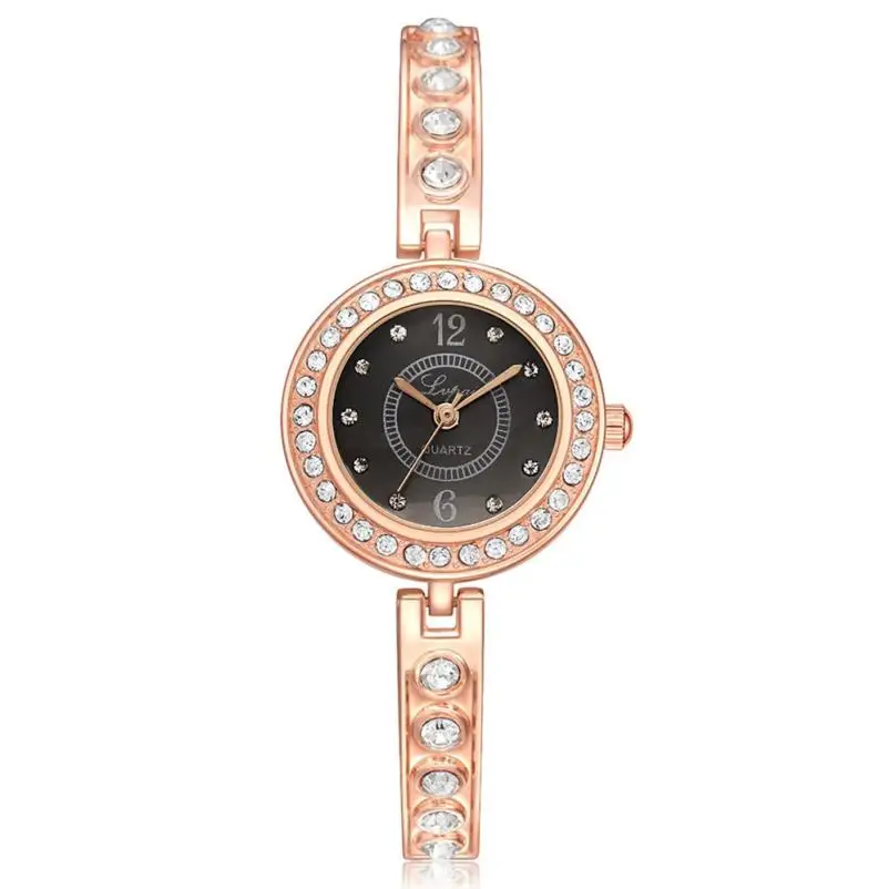 Reloj mujer женские часы Роскошные модные женские часы браслет часы из нержавеющей стали с кристаллами montre femme - Цвет: A