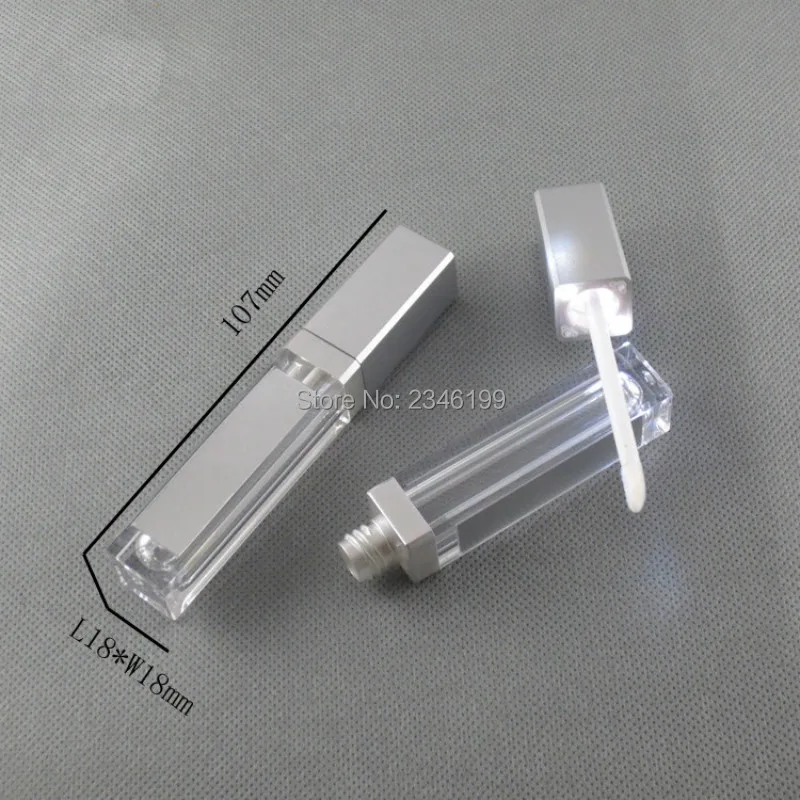 LED Acrylic Lipgloss Tube 8ml Silver Lip Glaze Tube With Mirror Acrylic Lip Gloss Tube With LED Light Lipgloss Packaging