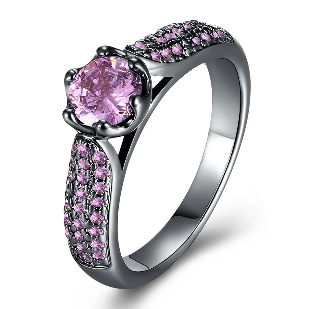 Pink gold rings for women black men online zara