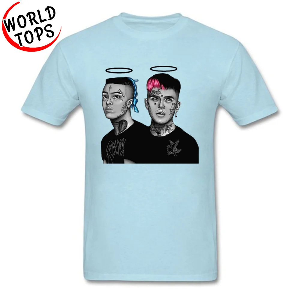 XXXTentacion x Lil Peep Custom Summer Pure Cotton Crew Neck Men's Tops & Tees Slim Fit T Shirts Family Short Sleeve T-shirts XXXTentacion x Lil Peep light