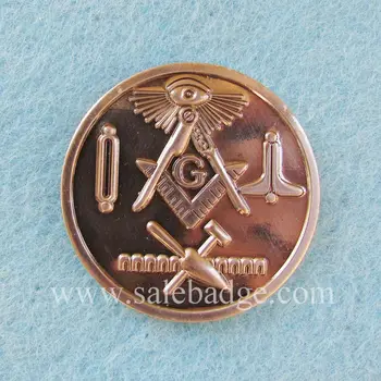 

Custom Masonic Die struck Double Coin souvenir circular Customizable pattern