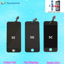 For iPhone 5C LCD Display and Touch Screen Digitizer Assembly Replacement for iPhone 5 5S SE, White Black