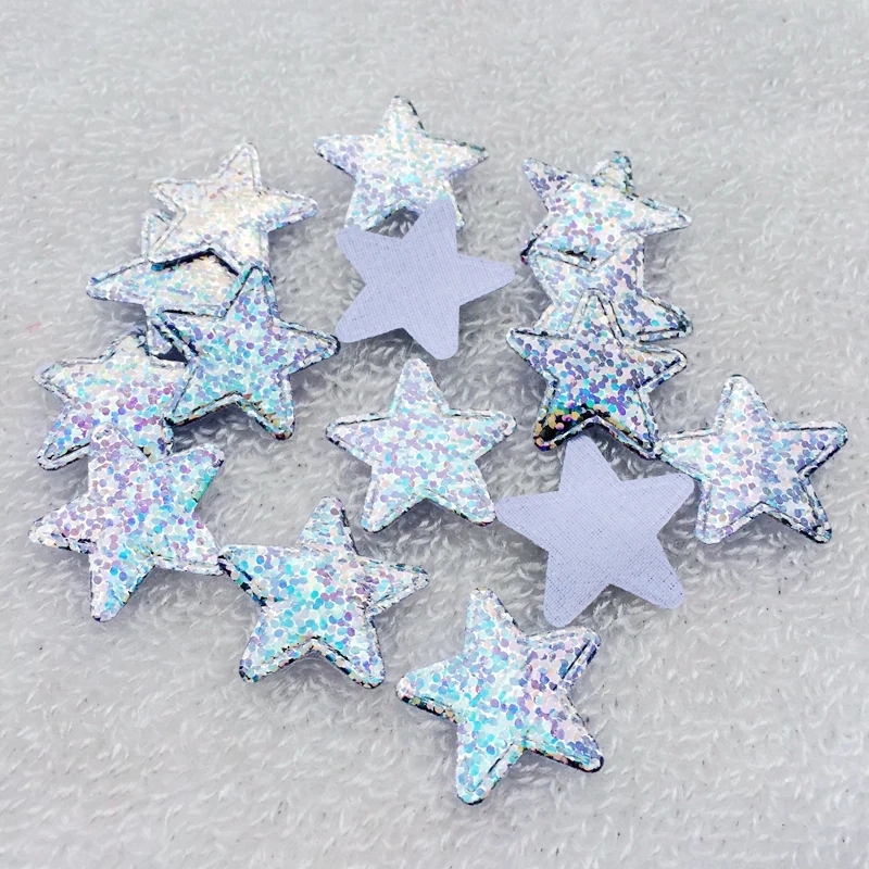 

80pcs 25mm Shiny/Glittered star patch Appliques for Bows. patch riverdale south side-C580