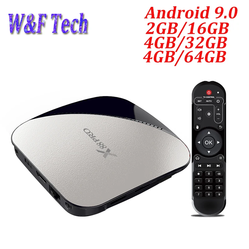

2PCS X88 PRO TV BOX Android 9.0 Smart Media Player 4GB RAM 64GB ROM 4K HD IPTV Set Top box dual wifi PK H96 MAX