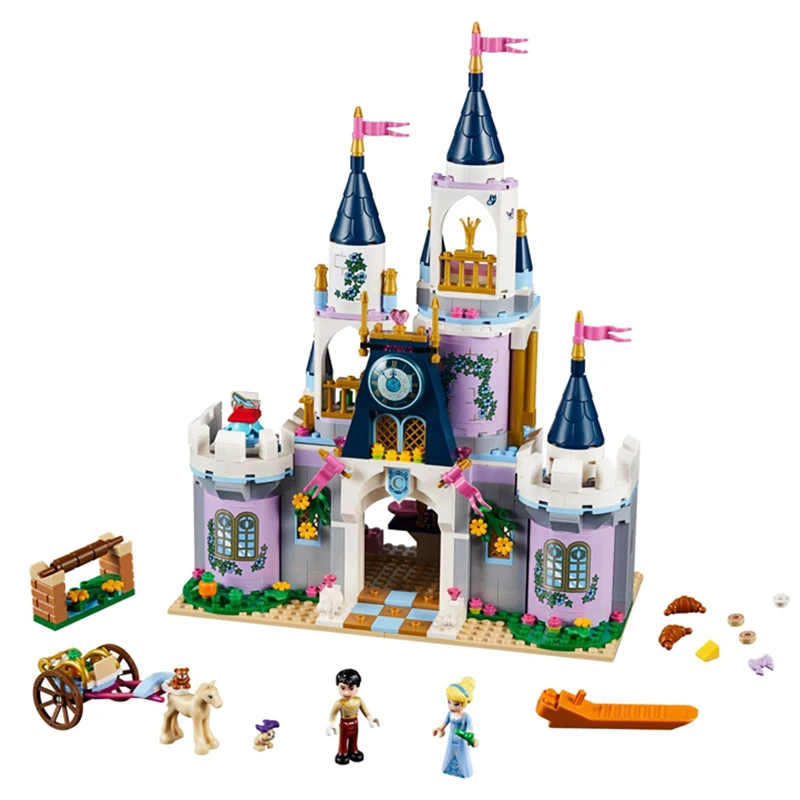 

Cinderella's Dream Castle Compatible Legoing Friends 41154 Model Building Blocks 655 Piece Bricks Girl Birthday Gifts Toys