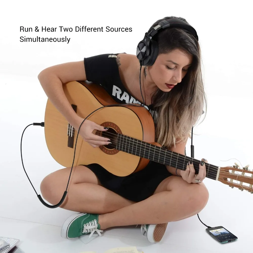 OneOdio Fusion Bluetooth5.0 Over Ear Stereo Headphones Wired/Wireless Professional Studio DJ Headphones Motor Recording Headset