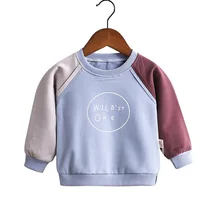 Детская одежда Весенняя детская одежда для мальчиков с буквенным принтом свитер для девочек толстовки для мальчиков Одежда для девочек От 0 до 2 лет 6 цветов