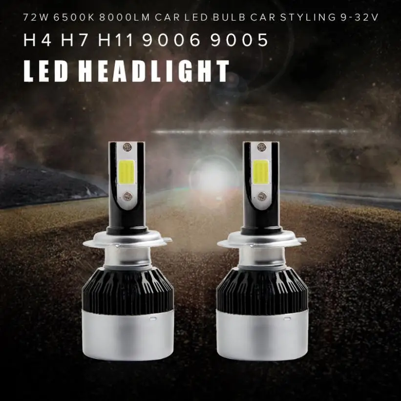 New Arrival 2017 H7 72W 8000LM LED Headlight Conversion Kit Car Beam