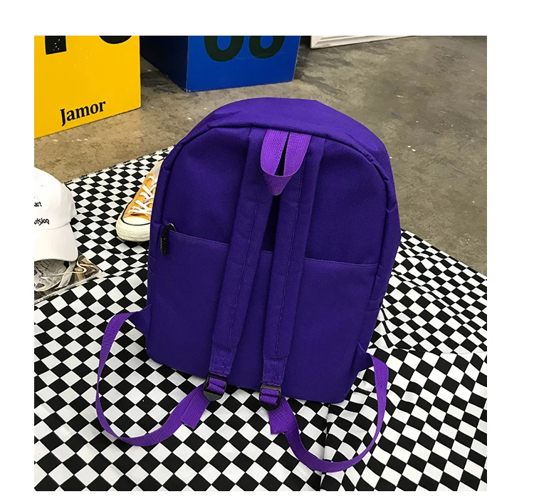 Корейский Ulzzang Повседневный стиль легкие школьные сумки Mori Girl с буквенным рисунком холщовый фиолетовый рюкзак черный рюкзак для путешествий