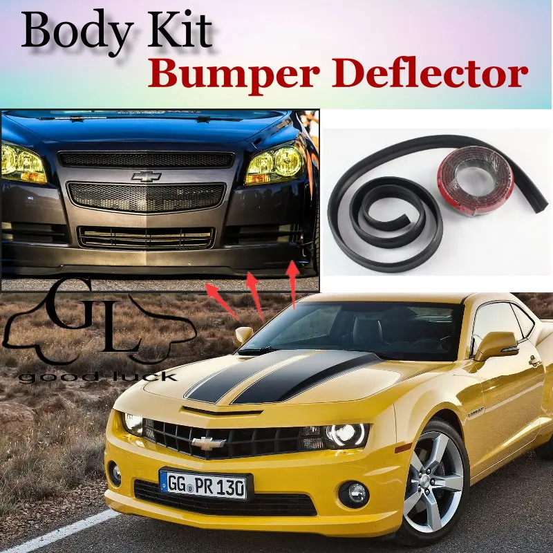 

Bumper Lip Deflector Lips For Chevrolet Camaro 1982~2015 Bumblebee Spoiler Scratch Proof Adhesive Recommend Body Kit + Strip
