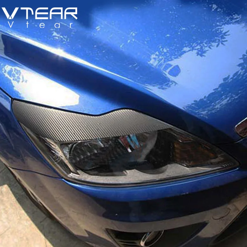 Vtear для форд фокус Ford Focus 2 mk2 стикер фары брови наклейки бровей углеродное волокно