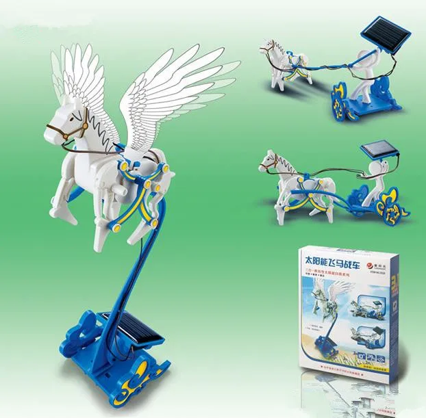 

solar flying horse carriage to triad solar power horse Machine game electric toy for children kids science