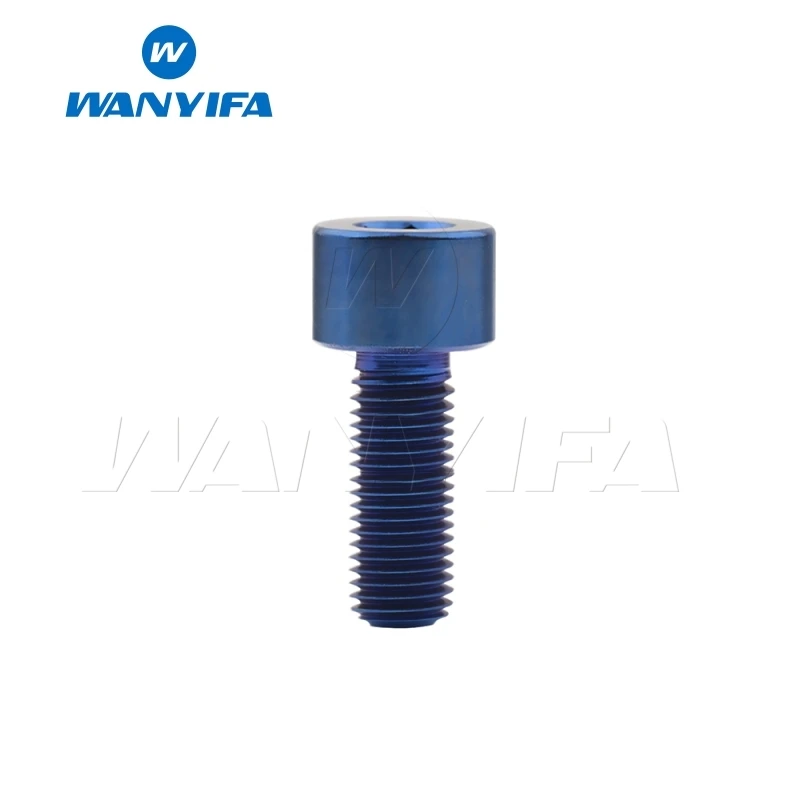 M6x16 Blue Wanyifa клеймо M6x10 15, 16, 18, 20, 25 30 35, 40 45 50 55 60 мм Винт С Титановым болтом для велосипедного тормоза велосипеда части - Цвет: M6x16 Blue