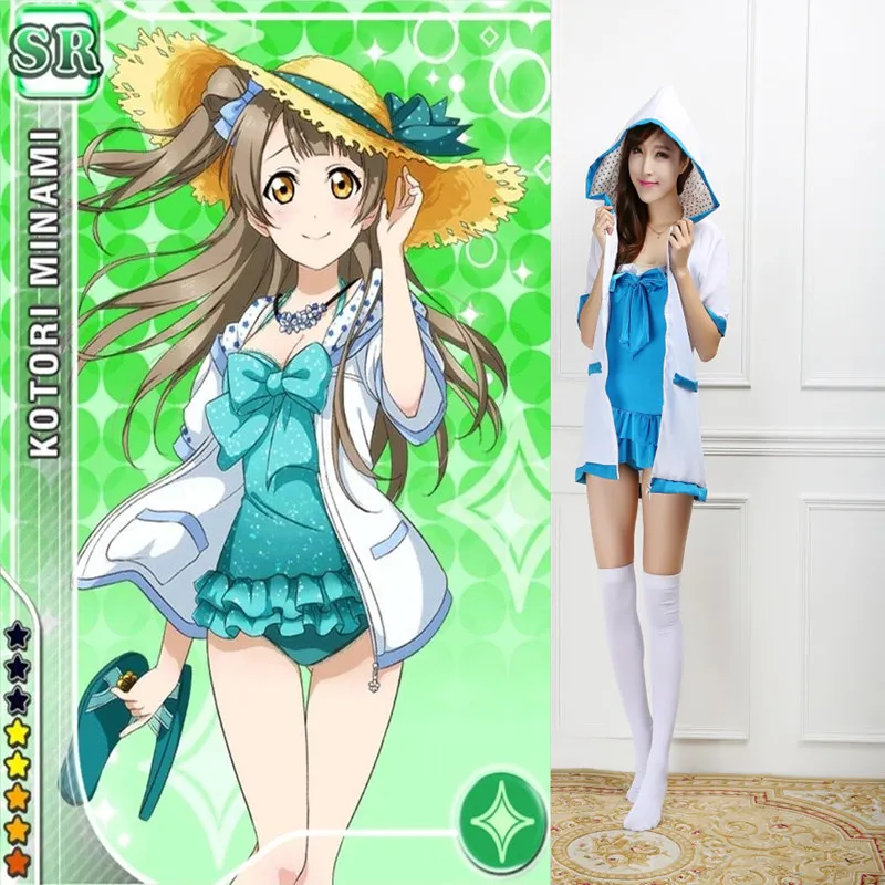 Love Live bathing suit Anime cosplay swimsuit Kotori Minami bikini Swimwear Cosplay Costume for Halloween (1)
