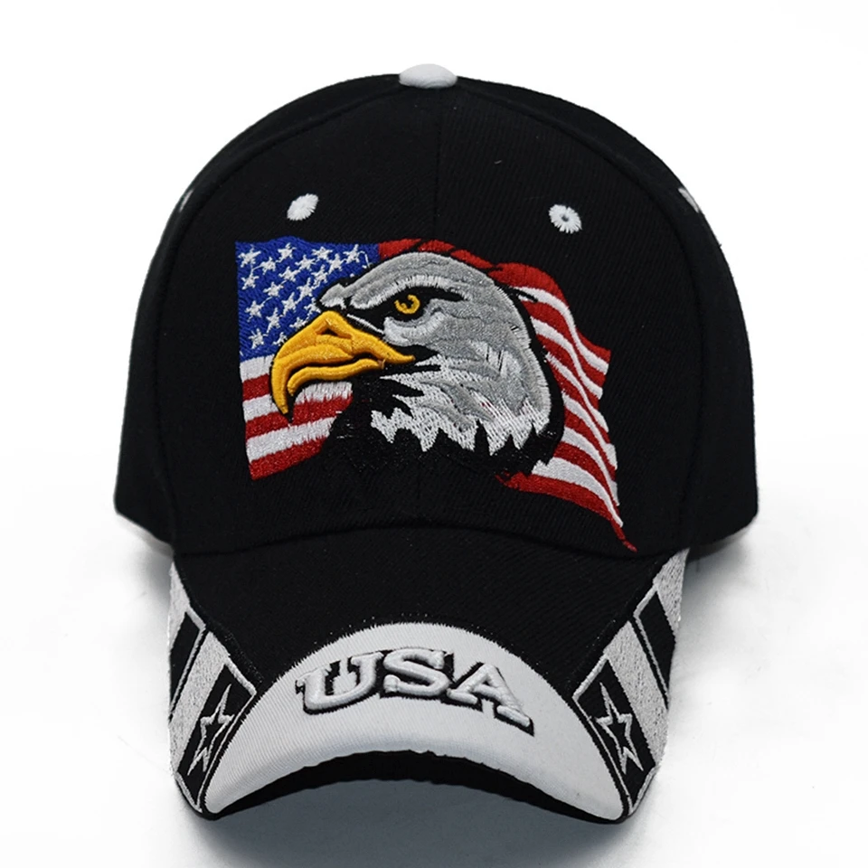 LADUNDI Новая мужская бейсбольная кепка с орлом, американский флаг, вышитая бейсболка для папы, мужские летние повседневные буквы, тактический в стиле армии США, Hi