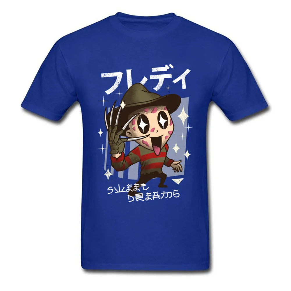 kawaii dreams 6653 Man 2018 Tops T Shirt Round Collar NEW YEAR DAY 100% Cotton Fabric T Shirts Summer Short Sleeve Tee Shirt kawaii dreams 6653 blue