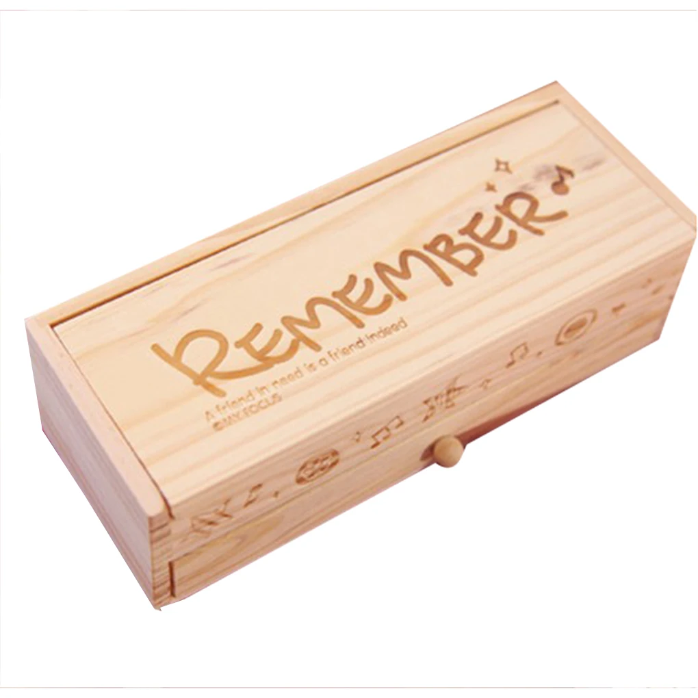 

Storage Box Wood Wooden Pen Pencil Case Holder Coin Stationery Box Storage Hot Worldwide Wooden Organization