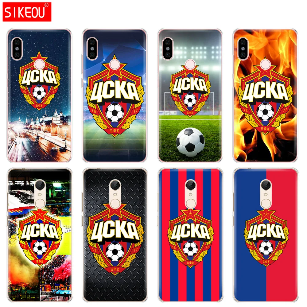 Silicone Cover phone Case for Xiaomi redmi 5 4 1 1s 2 3 3s pro PLUS redmi note 4 4X 4A 5A Football CSKA Moscow Team