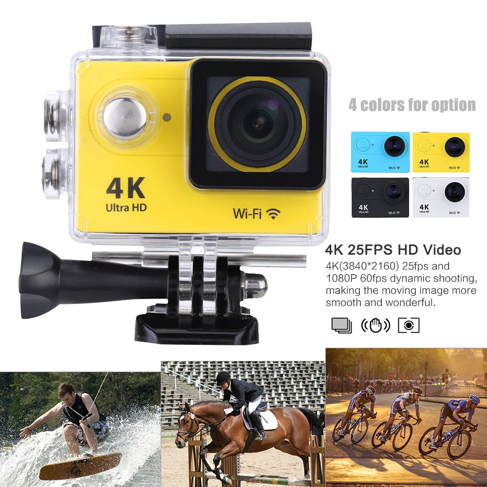 

DHL Free Ship New H9se Action Camera Ultra HD Real 4K 25fps WiFi Cam1080P/60fps 2.0 LCD Helmet Cam 30M Waterproof Sport Camera